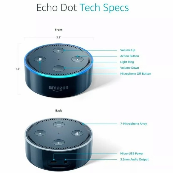 Amazon Echo Dot 2nd Generation - Picture 3 of 11
